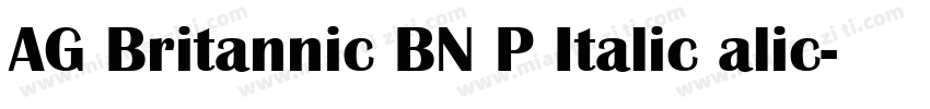 AG Britannic BN P Italic alic字体转换